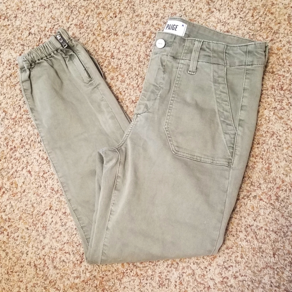 PAIGE Olive Ankle Cropped Pants